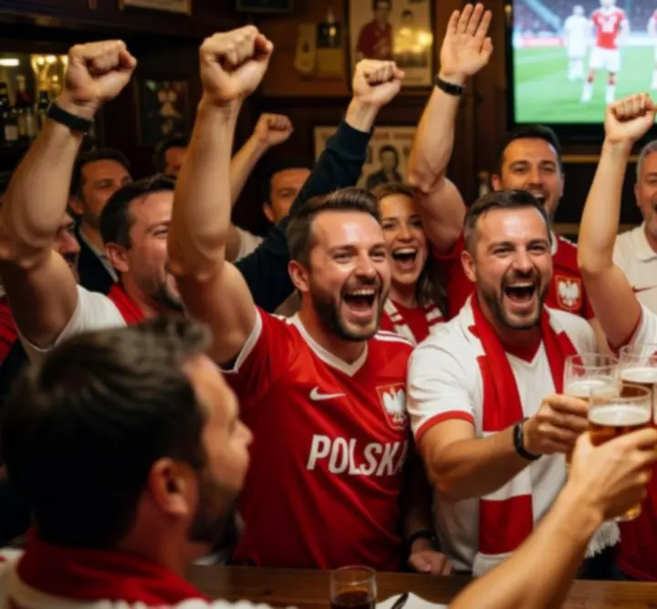 Goście kibicujący podczas transmisji sportowej w GG-299-783 LIMITED